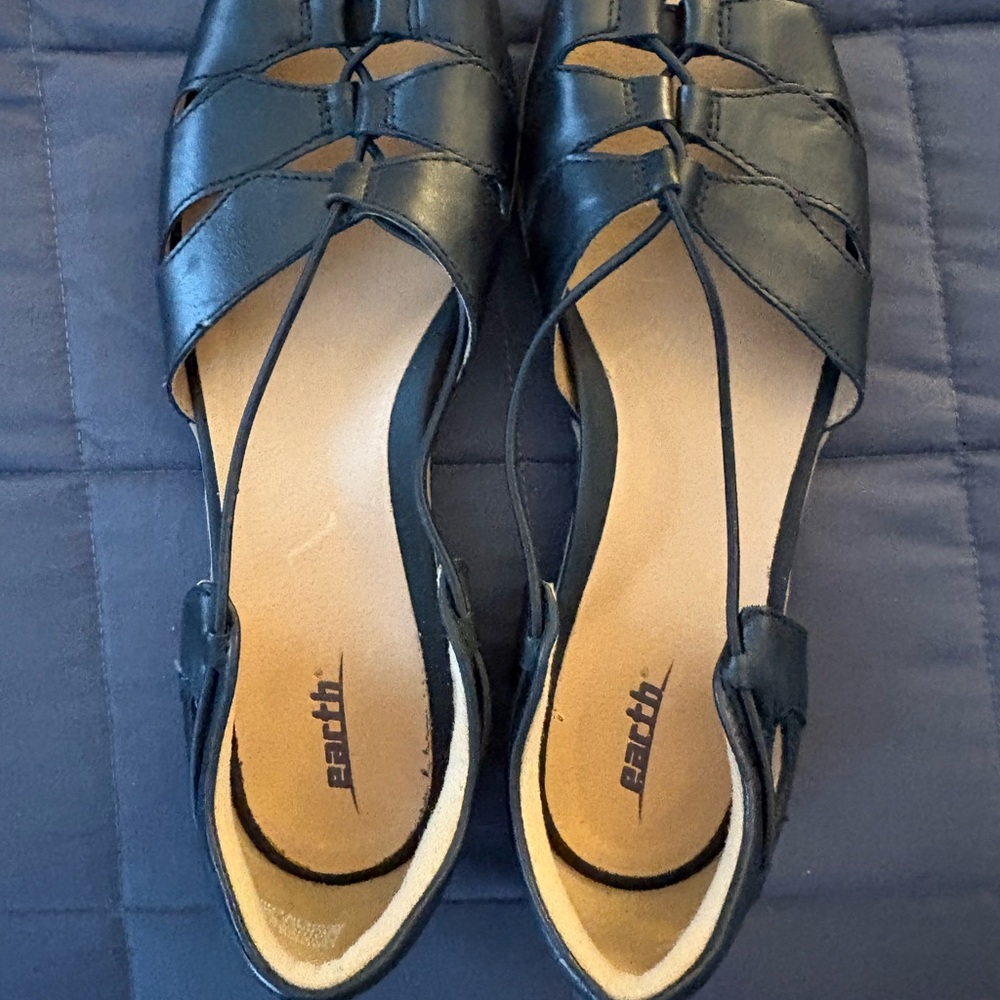 Earth Black Sandals Sleek Modern Design